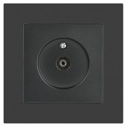 Розетка Intro Accent 6-301-07 TV одиночная, IP20, СУ, графит