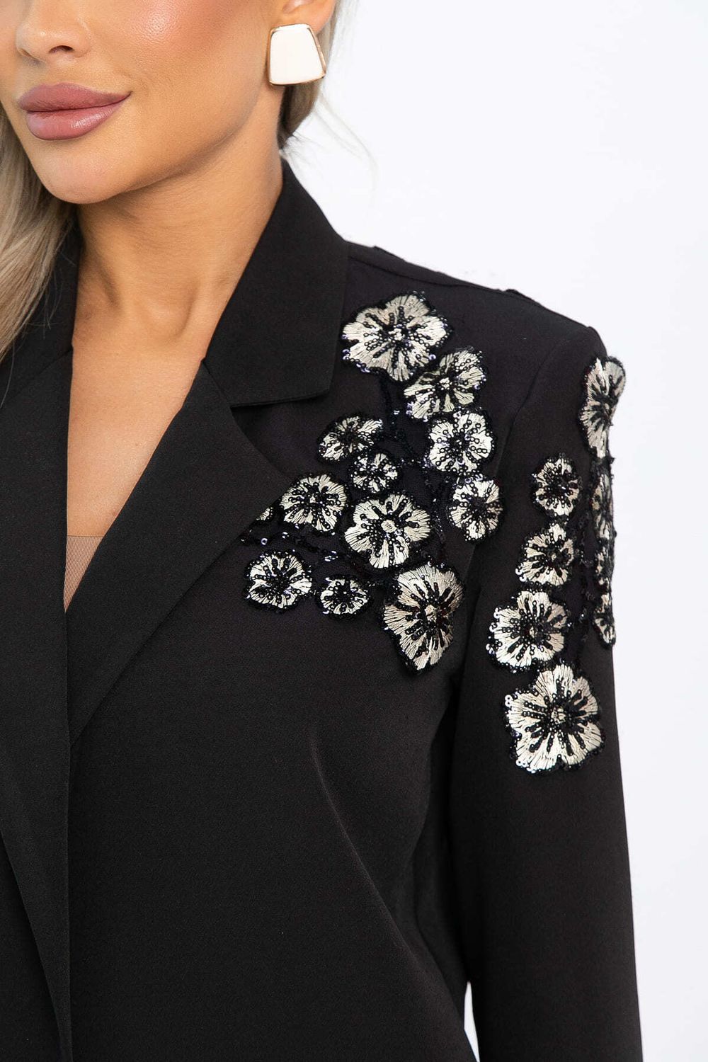 Жакет Цветочное безумие (черный) Б14798-7М LT Collection