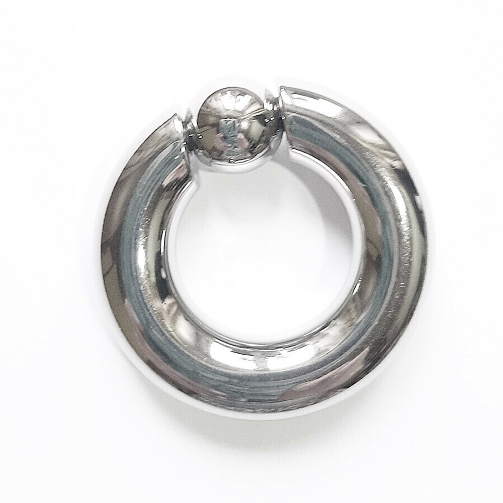 Кольцо сегментное (утяжелитель 1 шт.) для пирсинга, диаметр 16мм, толщина 10мм, шарик 12 мм Медицинская сталь.