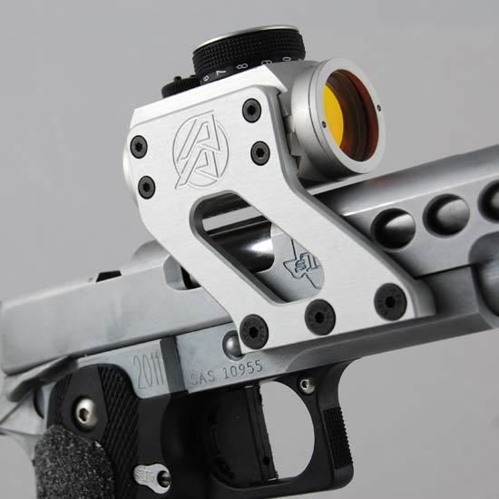 Кронштейн для установки коллиматорного прицела Aimpoint Micro для STI, серебристый