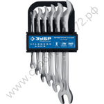 ЗУБР 6 шт, 6 - 19 мм, набор рожковых гаечных ключей, Профессионал (27011-H6)