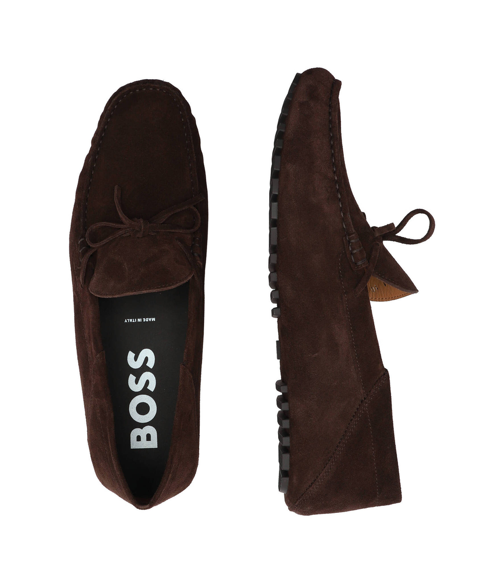 Кожаные мокасины driver_mocc_sdl BOSS BLACK - коричневый(50485520)
