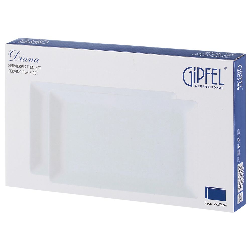 Набор тарелок сервировочных прямоугольных Gipfel Diana 43225 27х17 см