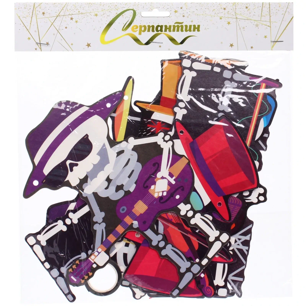 Растяжка бумажная «Helloween - Музыкальные скелетоны» 3 м