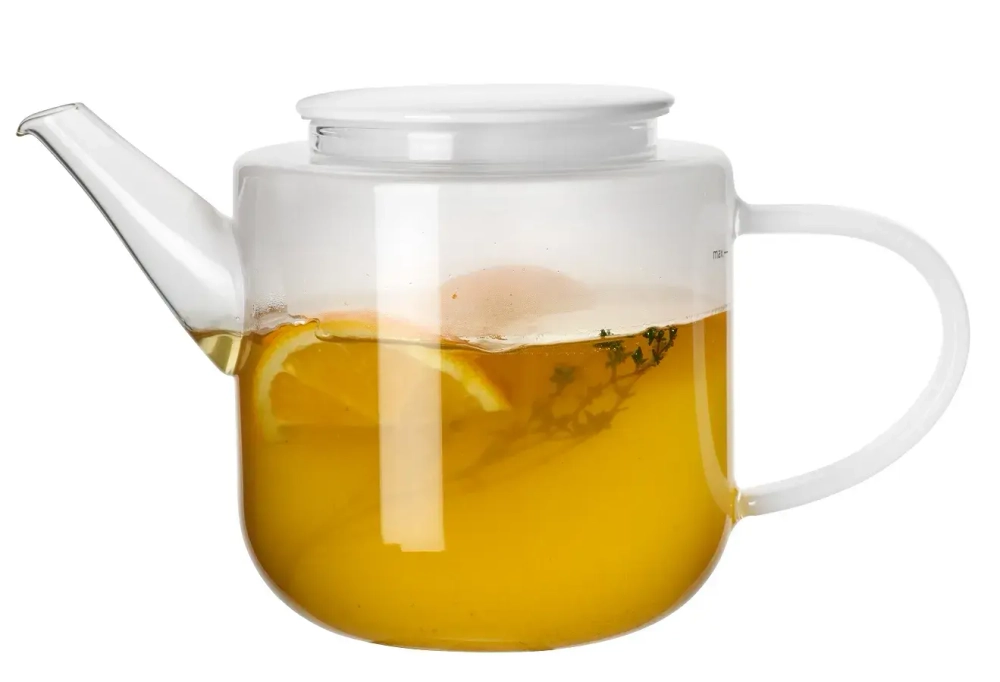 ASA Чайник Coppa Glass 1,1 л белый