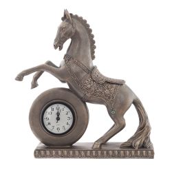 GAEM Фигурка декоративная "Лошадь" с часами (ААх1 н/п), L32 W9,5 H35 см