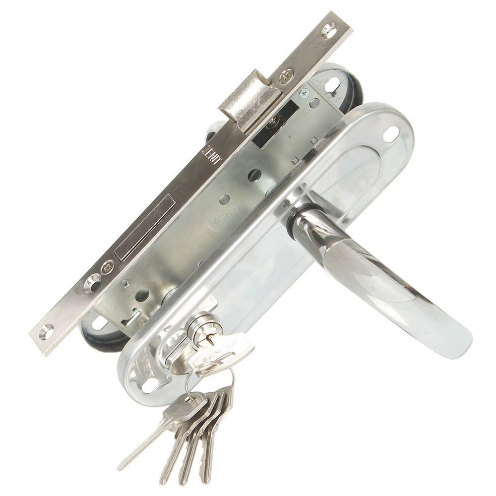 Замок врезной Зенит, ЗВ7-70.4-02, БП-00009841, ручка в комплект, цилиндровый, хром