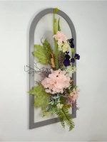 Искусственные цветы на стену в виде арки