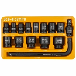 Головки ударные, набор 15пр., 1/2''(6гр.) JCB JCB-4159MPB