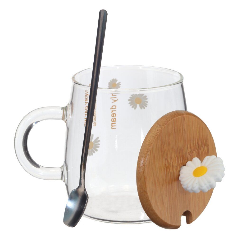 GAEM Кружка с крышкой и ложкой, 470 мл, L12,5 W9 H13 см, 4в.