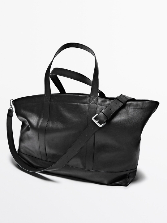 Massimo Dutti Кожаная сумка, черный