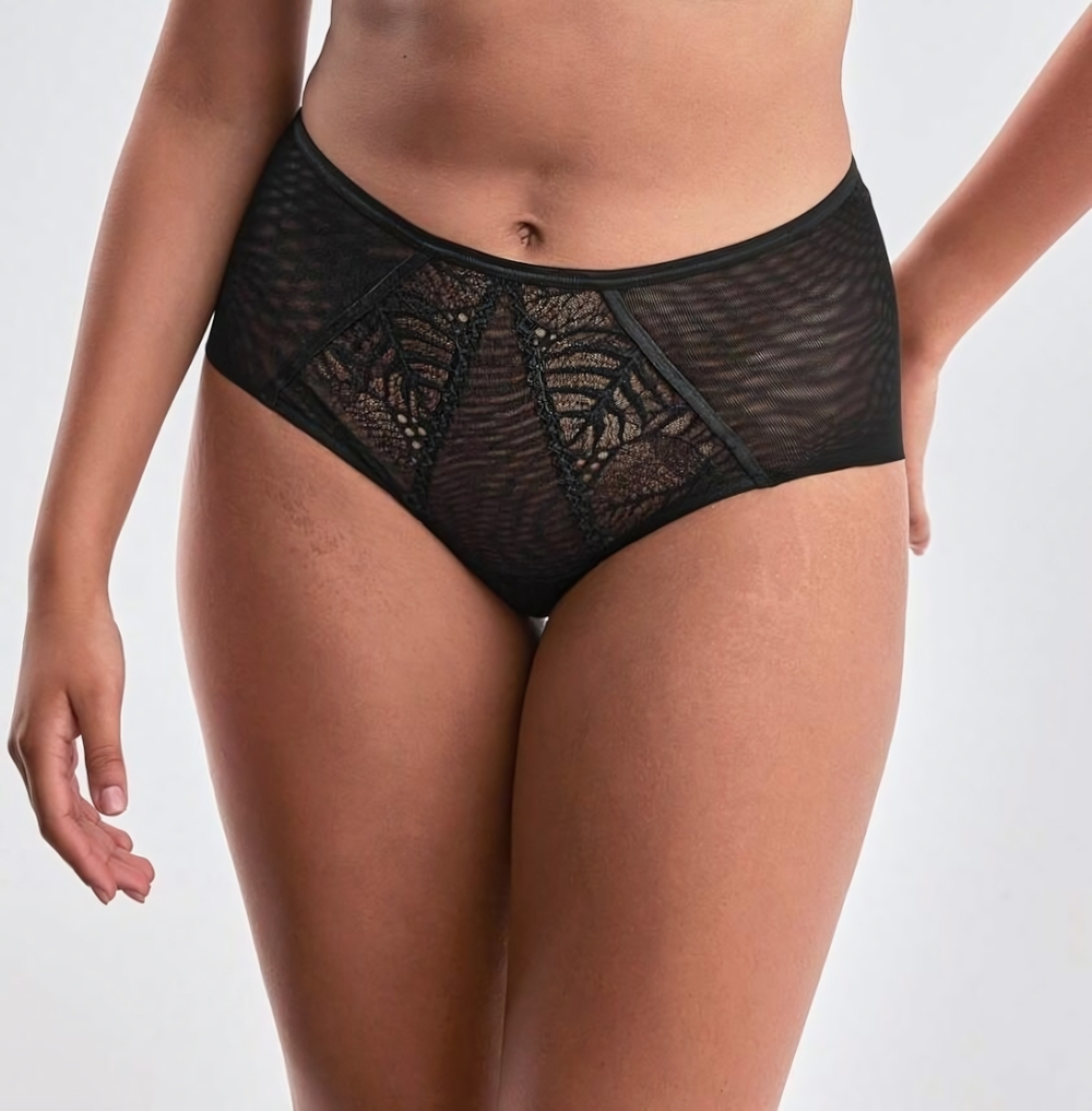 Черные трусики с высокой линией талии Beverly (Размер: 44) (Цвет: черный)