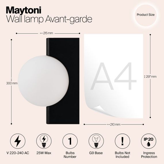 Бра Maytoni Avant-garde MOD324WL-01B