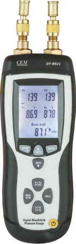 Манометр дифференциальный двухканальный - термометр СЕМ DT-8921