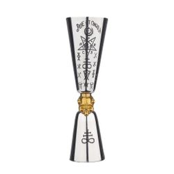 Джиггер 20/60 мл "MIXOLOGY-8" вращ. вставка Golden Skull нерж. B'Guys P.L.- Barbossa