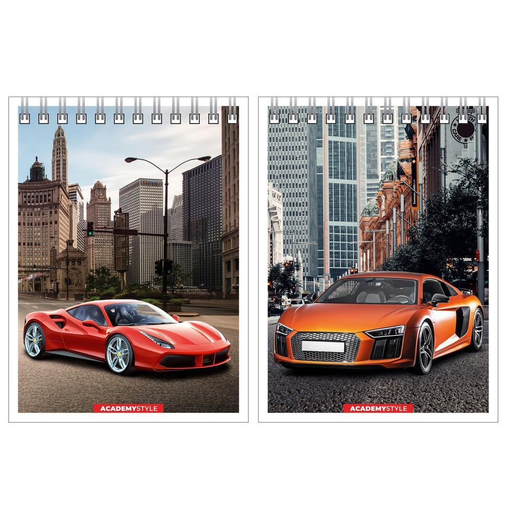 Блокнот А6 40л клетка "Городское авто" (Академия Групп)