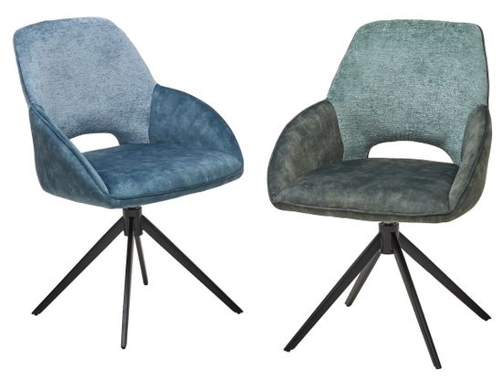 Стул BERRIES 360 град., Зеленый Loris-39, велюр/темно-зеленый 7525-156, велюр/ черный каркас