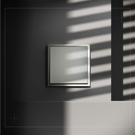 Выключатель встраиваемый Voltum S70 одноклавишный 10А, (сталь) VLS010105