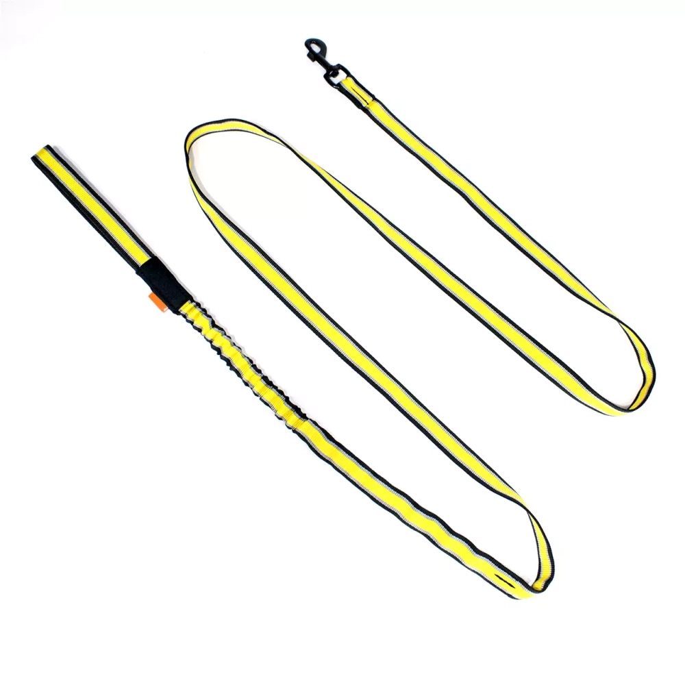 поводок с амортизатором желтый white wolf