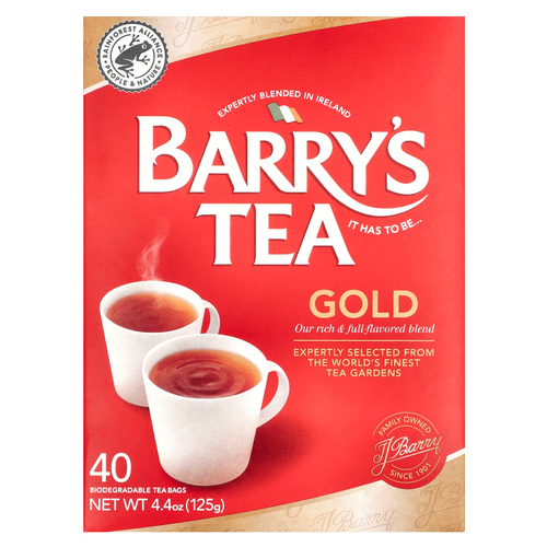 Barry's Tea, Gold Blend, смесь с золотом, 40 чайных пакетиков, 125 г (4,4 унции)