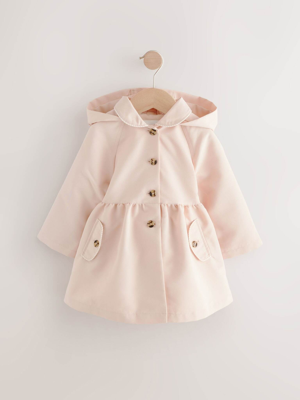 Плащ с капюшоном для девочки Next E25-132, Розовый