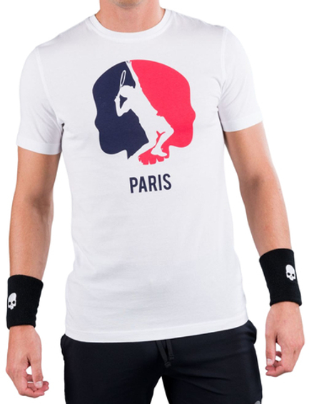 Теннисная футболка Hydrogen City Cotton Tee Man - white/paris