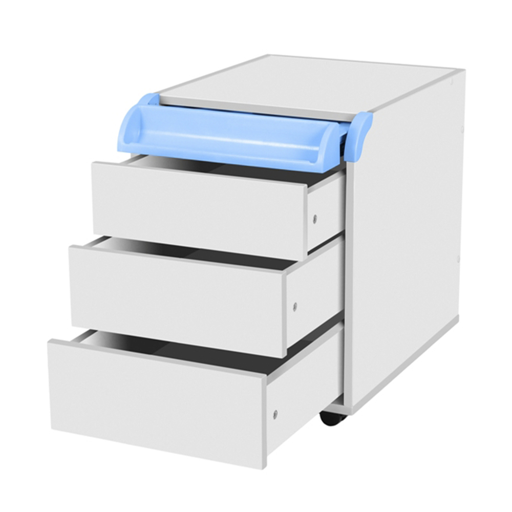 Тумба Дэми на колёсиках с 3 ящиками и органайзером для канцелярии (ТУВ.08)