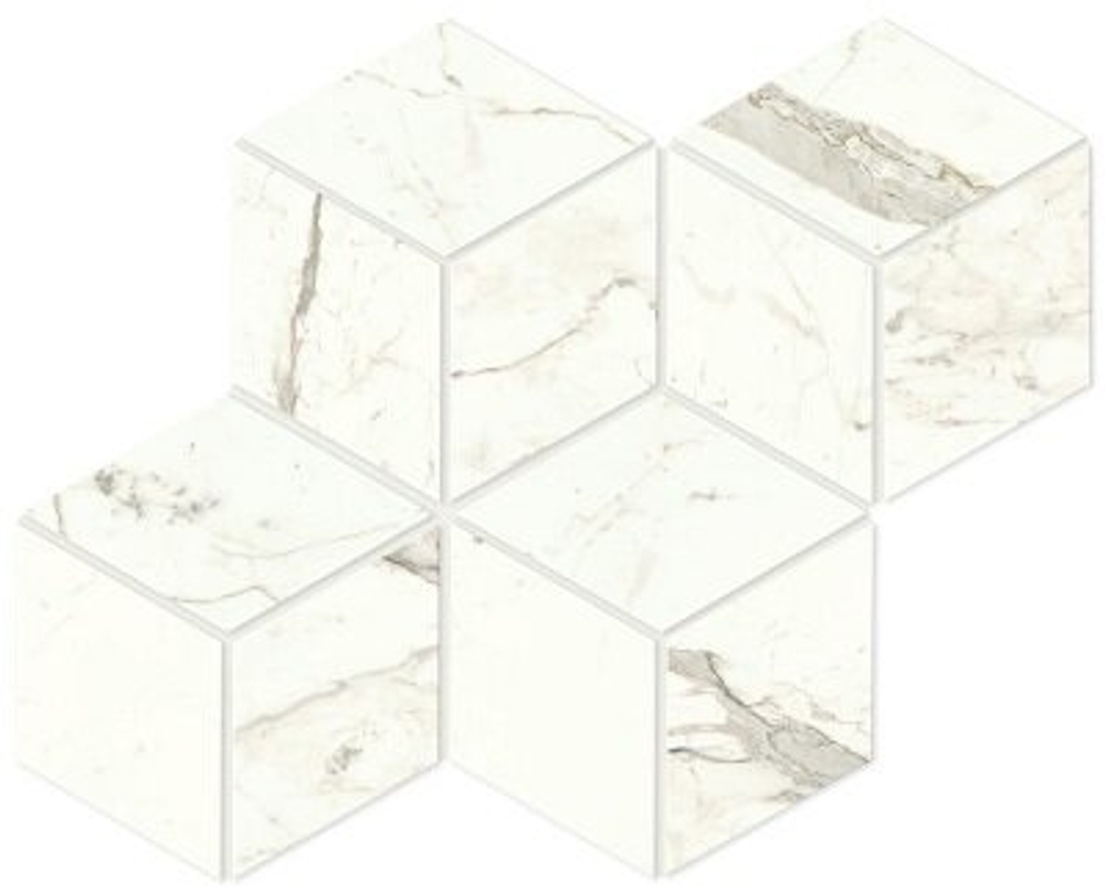 Мозаика/Керамогранит ATLAS CONCORDE MARVEL SHINE Calacatta Prestigio Mosaico Esagono Polished 30,5x35,2 A42W