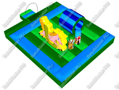 Коммерческий надувной батут "Звери приветствуют"