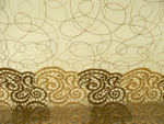 Ткань Органза с вышивкой перламутр с золотом арт. 326368