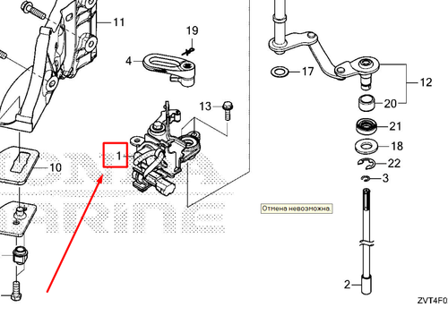 24160-ZVT-000ZA NEUTRAL ASSY, SHIFT *NH8* (DARK GRAY)