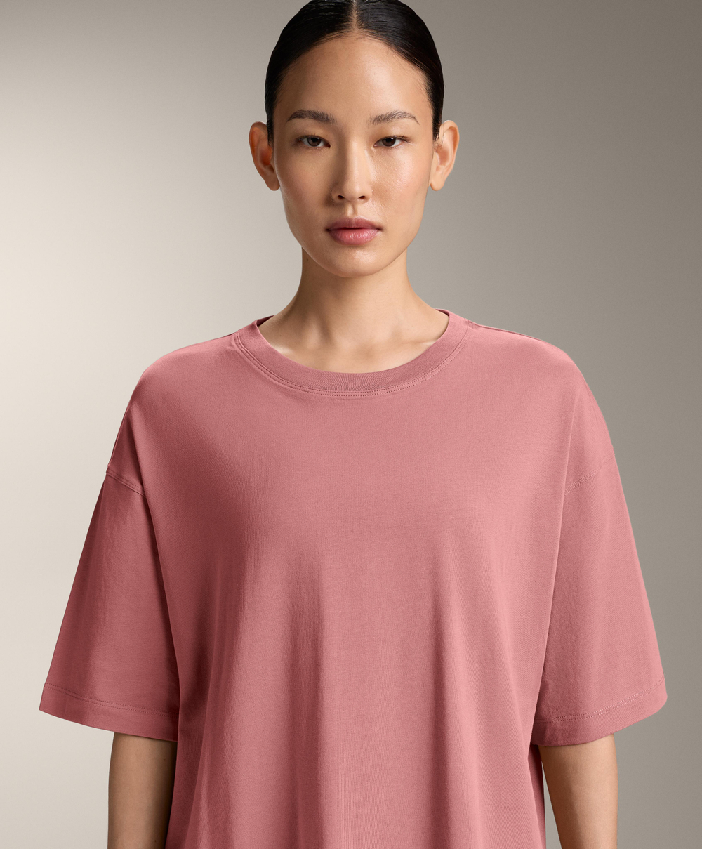 Oysho Футболка из смесового хлопка, розовый