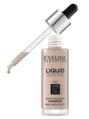 EVELINE ИННОВАЦИОННАЯ ЖИДКАЯ ТОНАЛЬНАЯ ОСНОВА №020 - ROSE BEIGE серии LIQUID CONTROL, 32мл