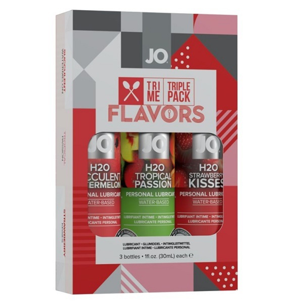 Подарочный набор ароматизированных лубрикантов System JO Tri-Me Triple Pack Flavors