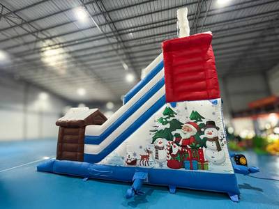 Коммерческий надувной батут «Зимняя горка Арктика» 6,1*3,6*6,3 м