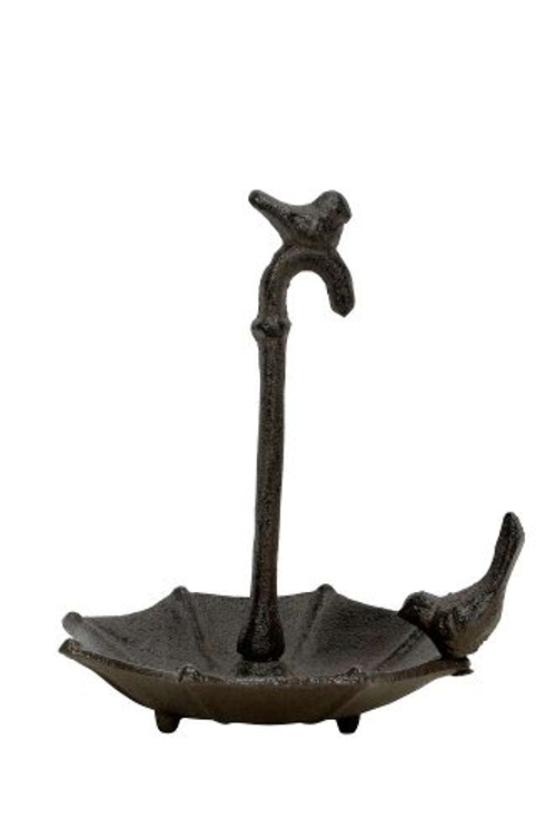 Кормушка "Зонтик с птичкой" 16x16xH19см Чугун