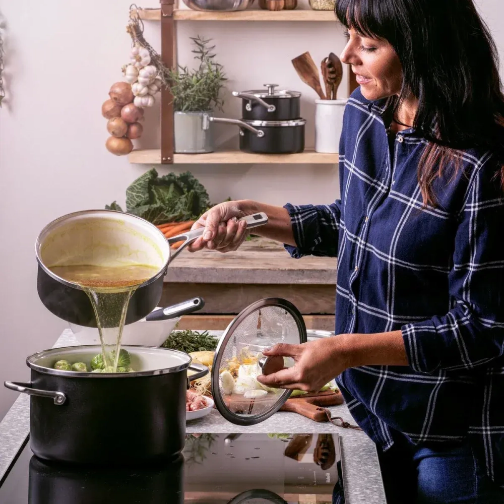 KitchenAid Кастрюля Steel Core Enamel 24 см 6 л с крышкой матовая черная