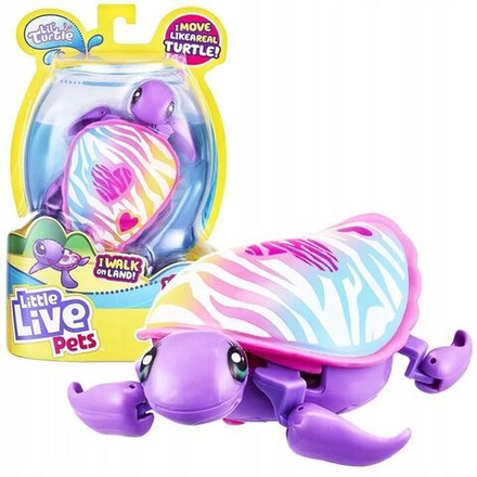 Интерактивная игрушка Little Live Pets Маленькая плавающая водная черепаха фиолетовая 26349