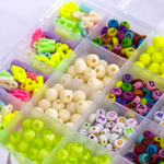 Набор для создания украшений-бусины Alingar, 200х190х18мм, "EFGH", 5 вид.бус.,подвес, 2х5.5м леска,ножницы, пинцет, пласт.пенал