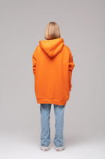 Свитшот oversize с капюшоном, Рыжий