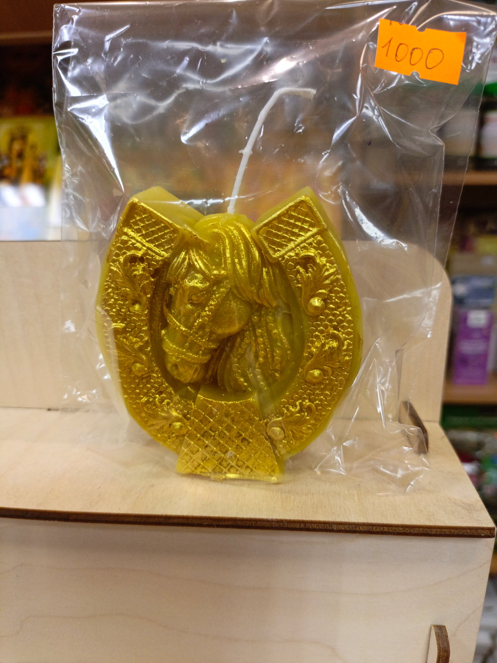 Свеча " Подкова лошадь"