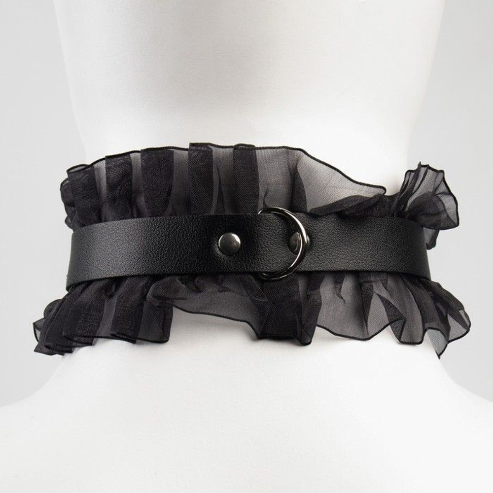 Черный БДСМ-набор «Оки-Чпоки» с кружевом (Цвет: черный)