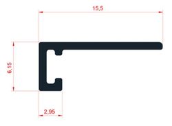 Щелевой плинтус Pro Design MINI 7067 шампань, 2700x15,5x6,15 мм