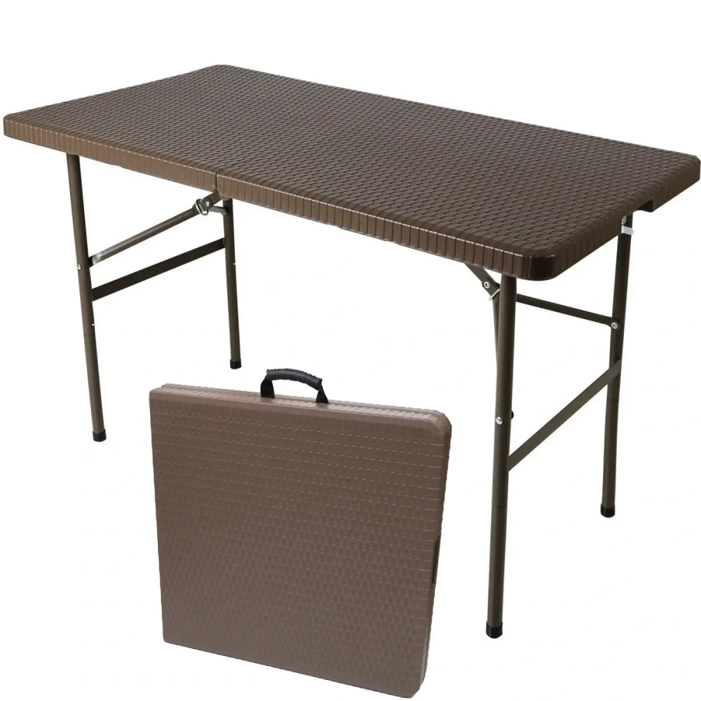 Стол складной 122*60*74см «Венеция» рисунок под ротанг