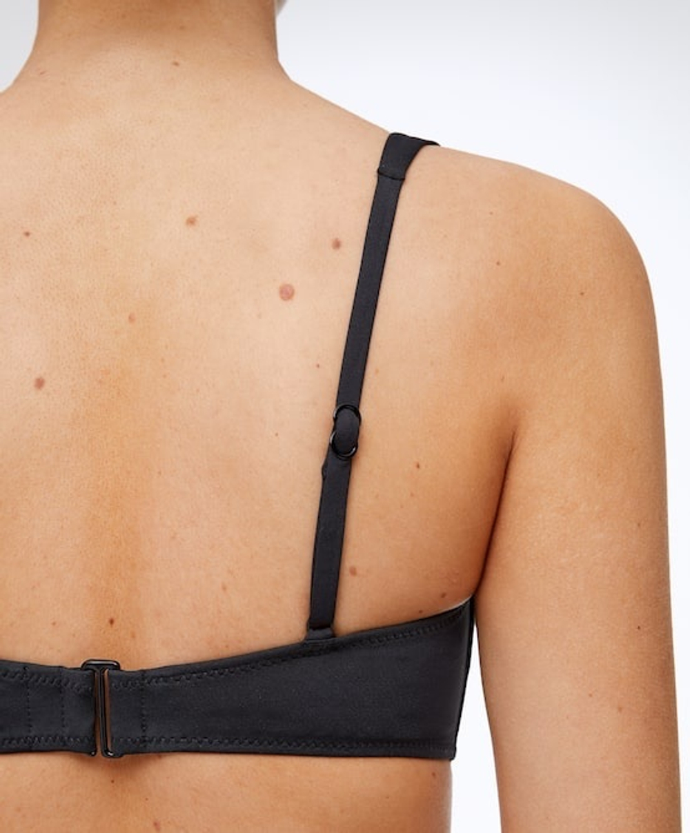 OYSHO Лиф бикини U-образной формы с завязками, черный