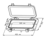 Иллюминатор прямоугольный, 200x400 мм, белый (10252388)