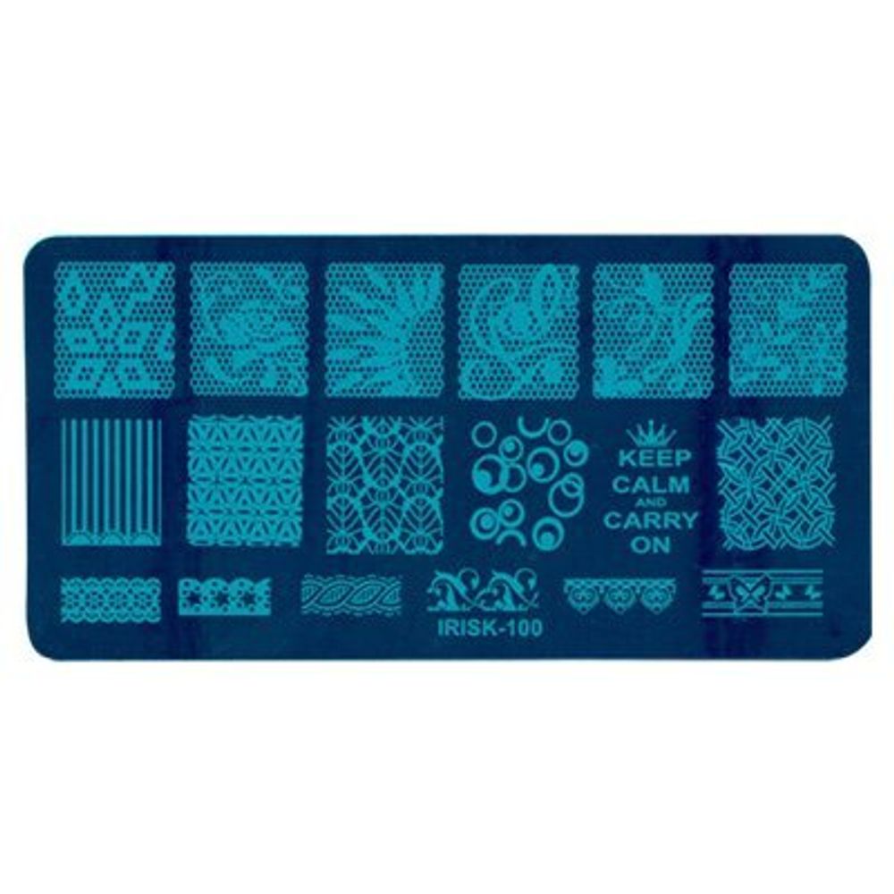 Трафарет металлический для стемпинга 100