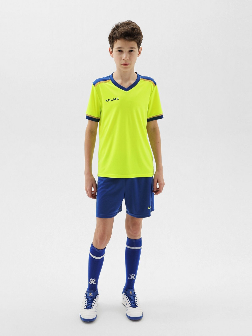 Детская футбольная форма KELME желто-синяя