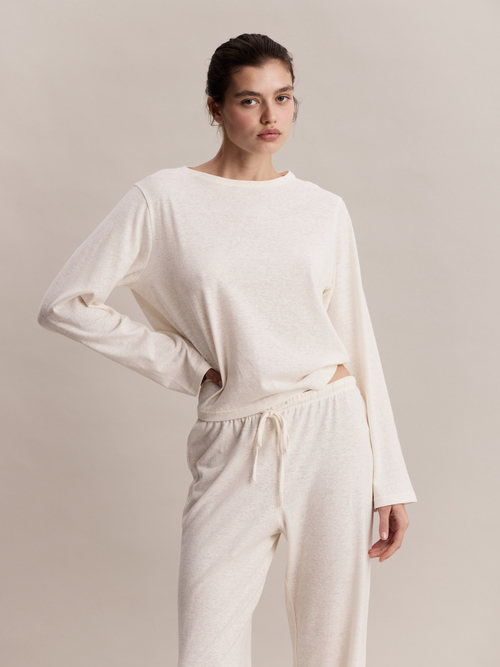 Лонгслив Luka Longsleeve Ivory in Hemp