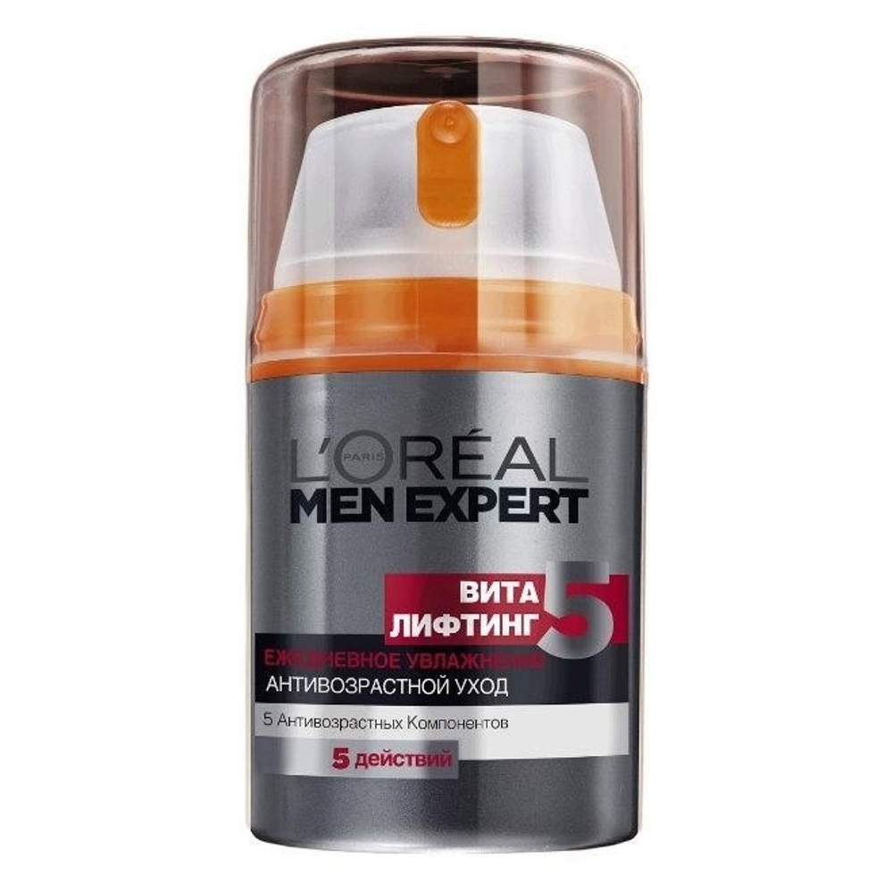 L'Oreal Paris Крем для лица Men Expert Виталифтинг 5, увлажняющий, антивозрастной, 50 мл